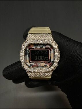 ✨ Custom Moissanite Dw-5600 G-SHOCK Watch 💎 | GRA Certified ✨